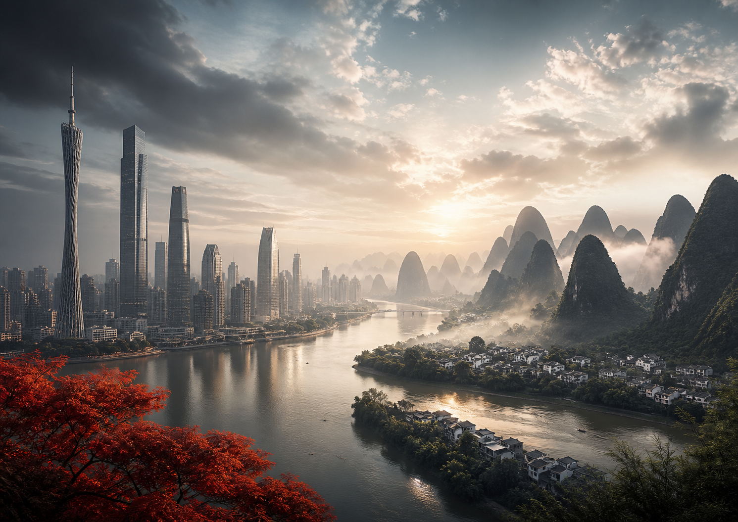 Guangzhou and Guangxi landscape